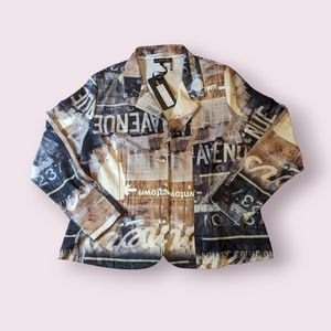 Jane & John Street printed blazer XL